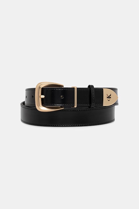Calvin Klein pasek damski skórzany czarny LV04F7092G