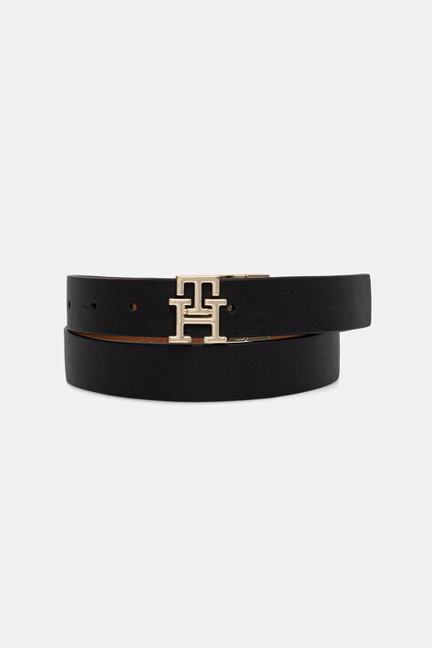 Tommy Hilfiger pasek dwustronny damski skórzany czarny AW0AW18691