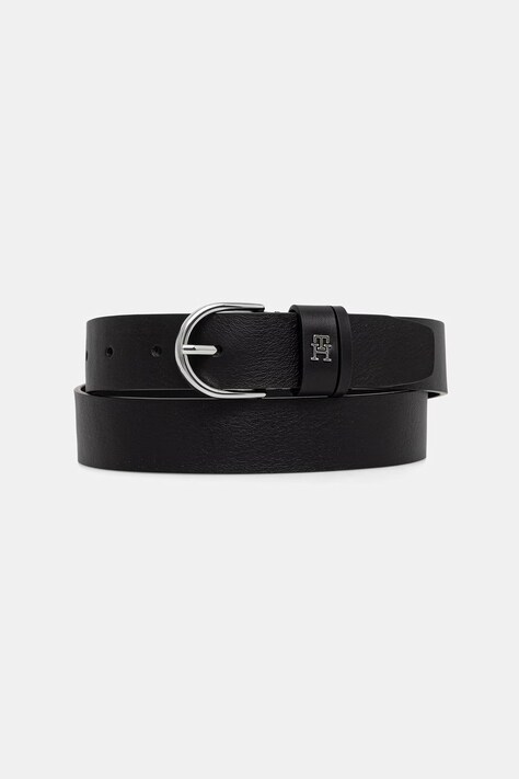 Tommy Hilfiger pasek damski skórzany czarny AW0AW18688