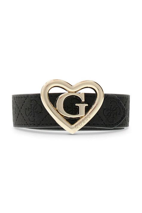 Guess pasek dziecięcy z imitacji skóry czarny J6YZ21 W2547