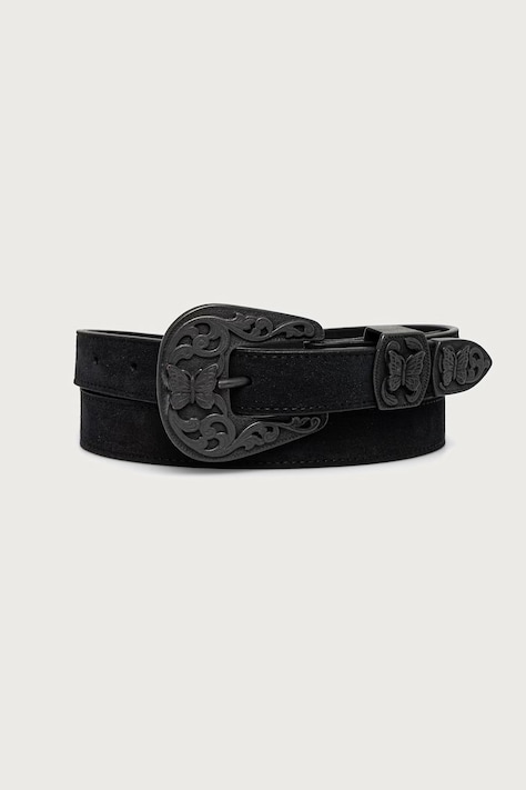 Needles Belt suede Men's black TY036