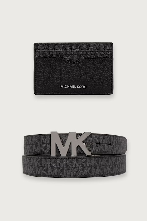Michael Kors Pasek i etui męski HUDSON czarny 39F6LHDY3L