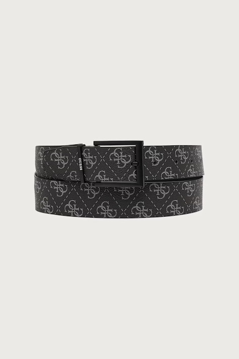 Guess Pasek męski z imitacji skóry czarny BM7961 P6435