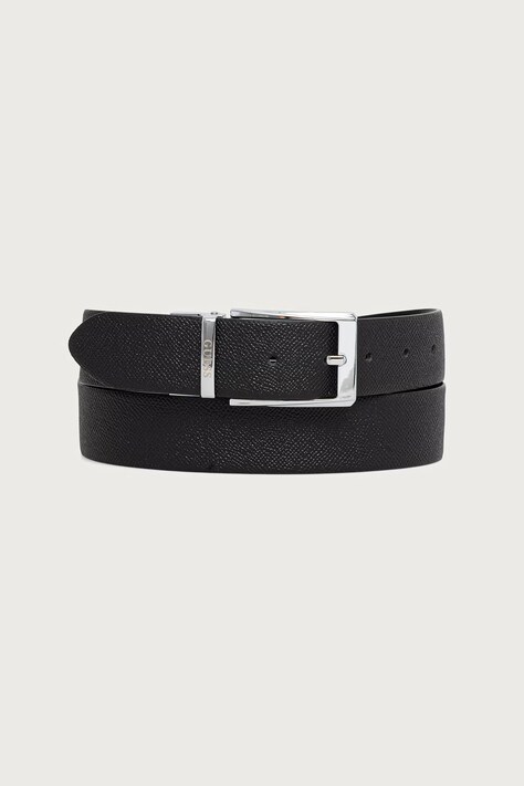 Guess Pasek dwustronny męski skórzany czarny BM7948 P6335