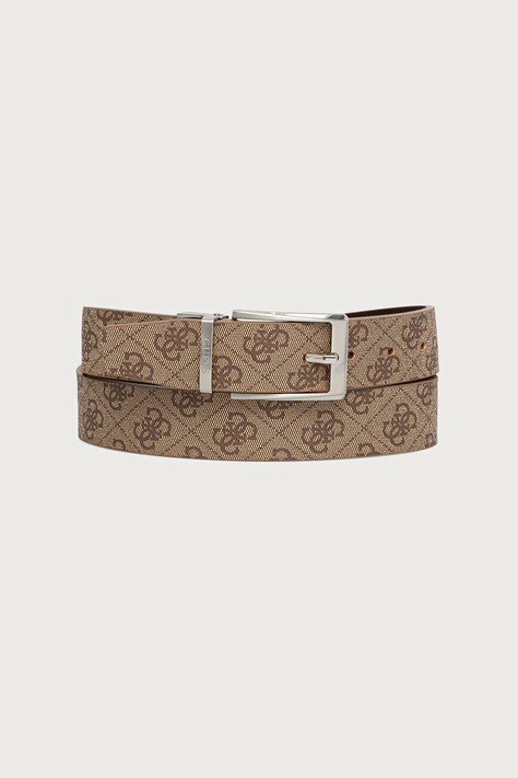 Guess Pasek męski MILANO beżowy BM7946 P6335