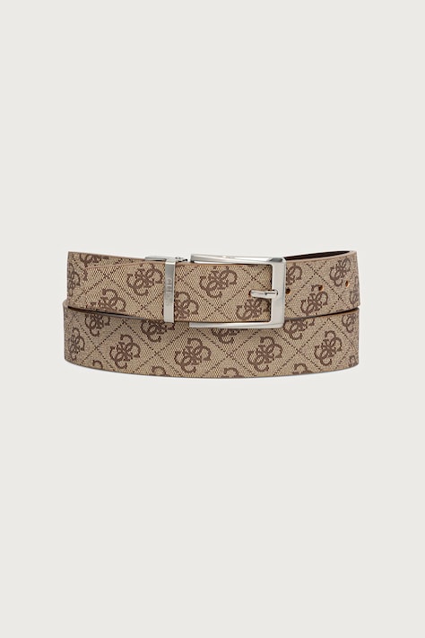 Guess Pasek męski MILANO beżowy BM7946 P6335