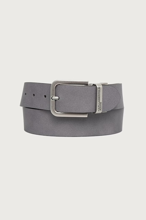 Karl Lagerfeld Jeans Curea pentru bărbați din piele gri B4M33114