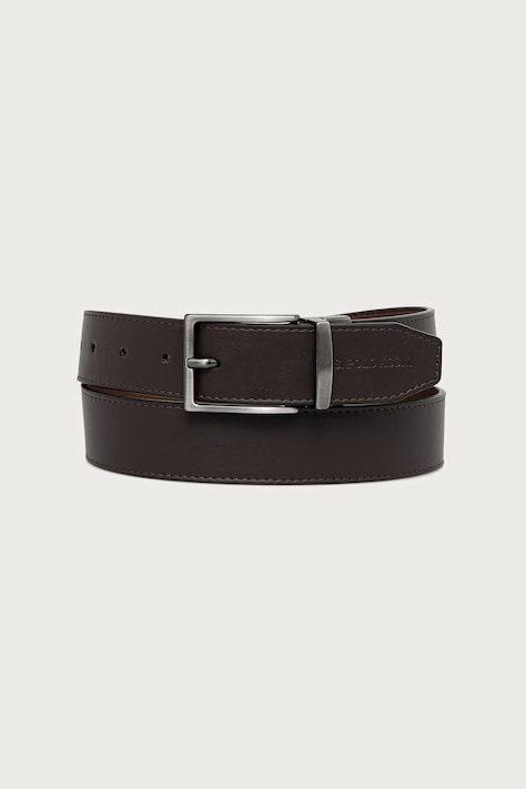 U.S. Polo Assn. Pasek męski DALLAS H35 BONDED brązowy WEUDX2644MAJ