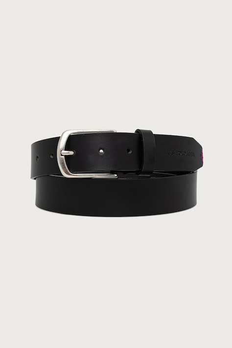 U.S. Polo Assn. Pasek męski skórzany SILVER LAKE H35 czarny AIU4L2740MHA