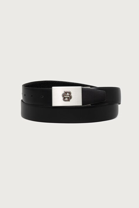 BOSS Curea reversibilă pentru bărbați din piele B_Icon_Plq_Gb35_grp neagră 50572925