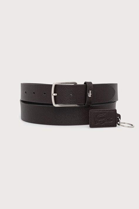 Lacoste Pasek męski skórzany brązowy RC4114
