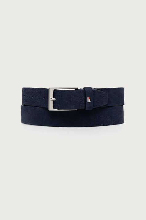 Tommy Hilfiger cintura da uomo in camoscio blu navy AM0AM15047