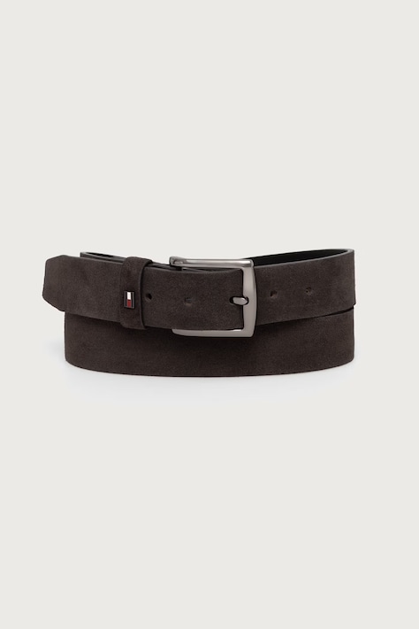 Tommy Hilfiger Ζώνη ανδρική δερμάτινη σουέτ καφέ AM0AM15046
