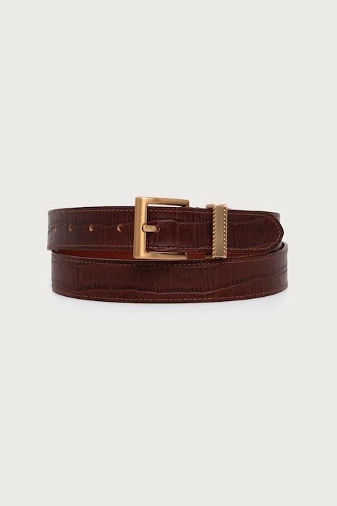 Tommy Hilfiger Cintura da uomo in pelle marrone AM0AM14712