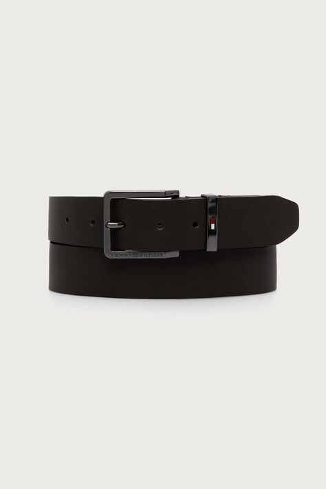 Tommy Hilfiger Ζώνη ανδρική δερμάτινη καφέ AM0AM14573