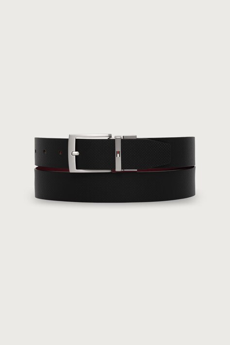 Tommy Hilfiger pasek dwustronny męski skórzany czarny AM0AM14566
