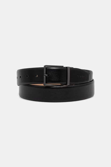 Calvin Klein pasek dwustronny męski skórzany czarny LV04D7147G