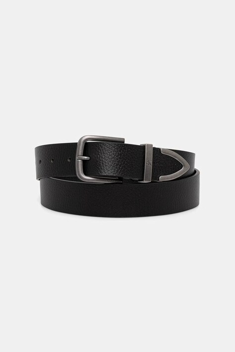 Calvin Klein pasek męski skórzany czarny LV04D7130G