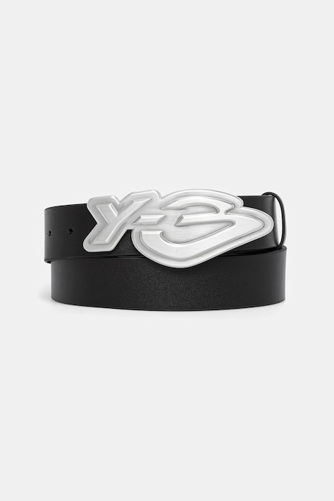 Y-3 B LOGO BELT pasek skórzany męski czarny KZ0833