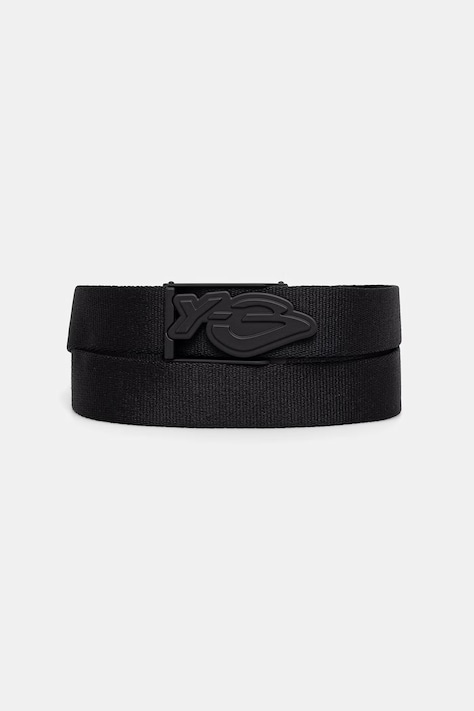 Y-3 LOGO BELT pasek pleciony męski czarny KS8133