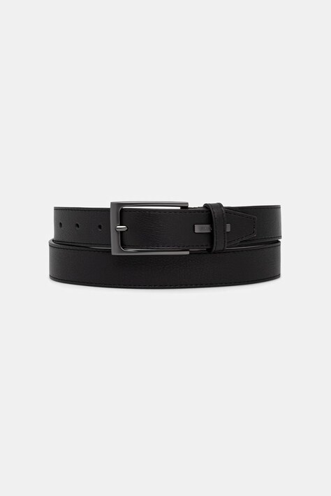 Trussardi pasek męski skórzany czarny B322B100073N