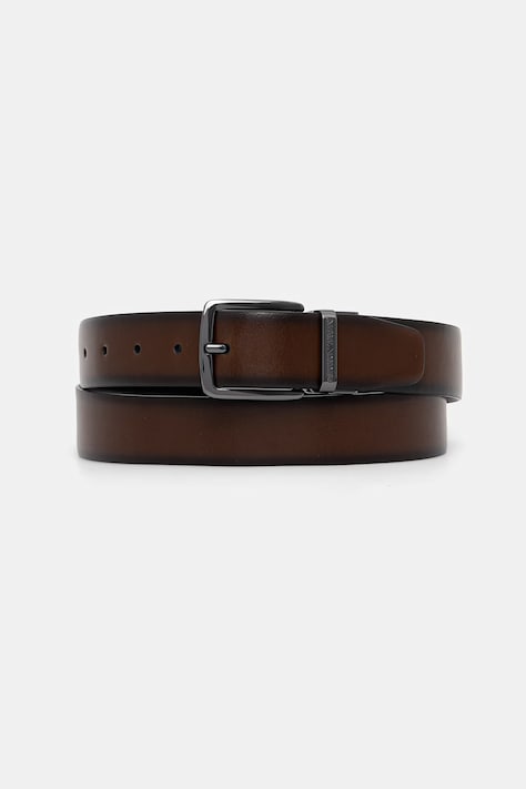 Emporio Armani pasek dwustronny męski skórzany brązowy Y4S576 Y748I