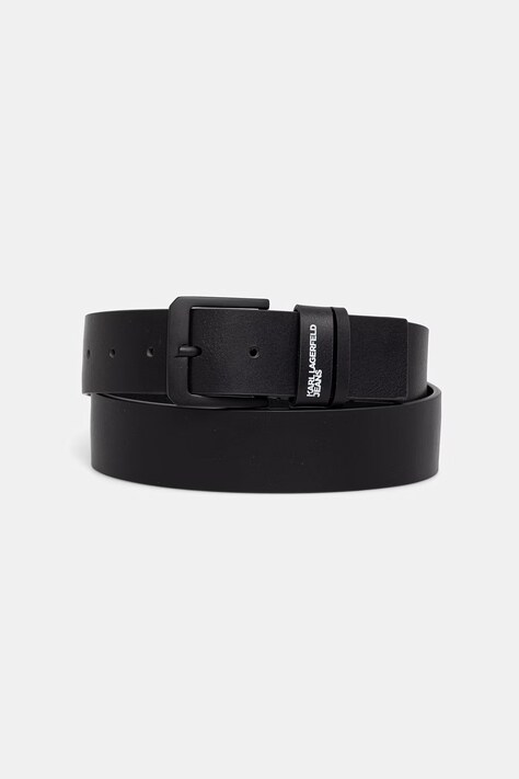 Karl Lagerfeld Jeans pasek męski skórzany czarny B3M33079