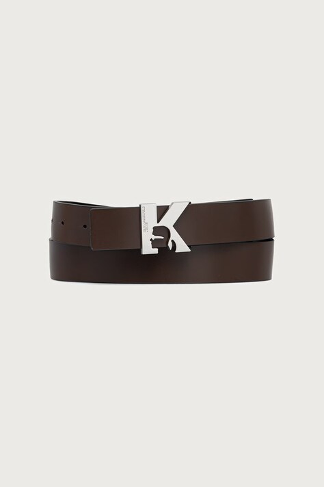 Karl Lagerfeld Jeans pasek dwustronny męski skórzany czarny B3M33076