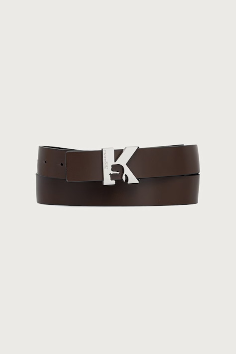 Karl Lagerfeld Jeans obojstranný opasok pánsky kožený čierny B3M33076