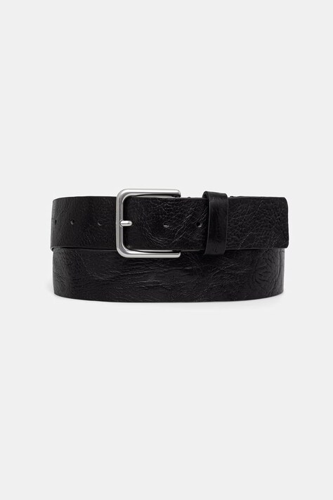 Karl Lagerfeld Jeans pasek męski skórzany czarny B3M33068