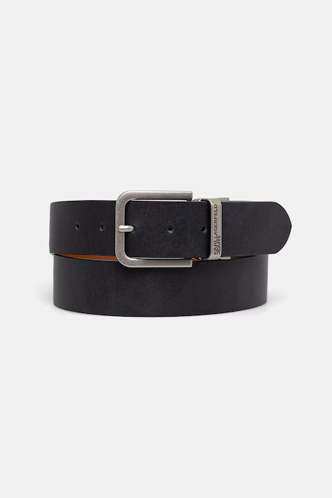 Karl Lagerfeld Jeans pasek dwustronny męski skórzany czarny B3M33064