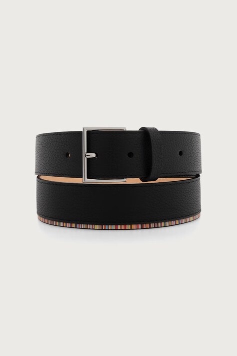 Paul Smith Pasek męski skórzany czarny M1A-8254-BINSTE