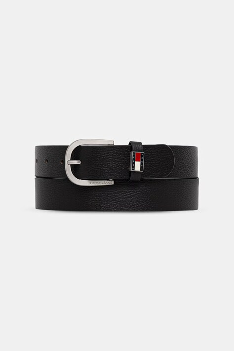 Tommy Jeans ζώνη ανδρική δερμάτινη μαύρη AM0AM14461