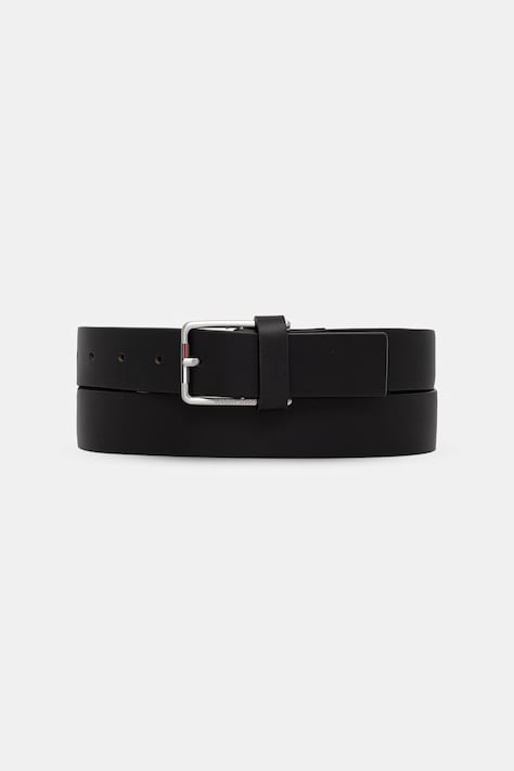 Tommy Jeans ζώνη ανδρική δερμάτινη μαύρη AM0AM14459