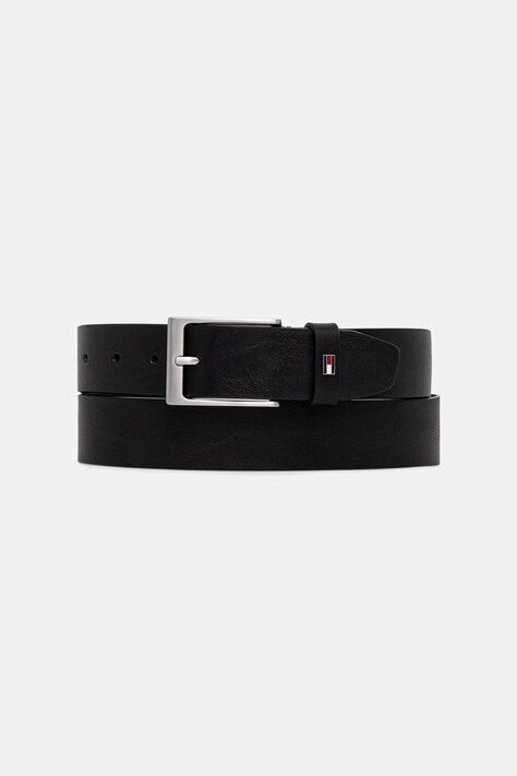 Tommy Hilfiger ζώνη ανδρική δερμάτινη μαύρη AM0AM14669