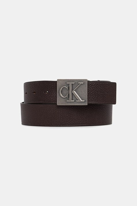 Calvin Klein pasek męski skórzany brązowy LV04D7111G
