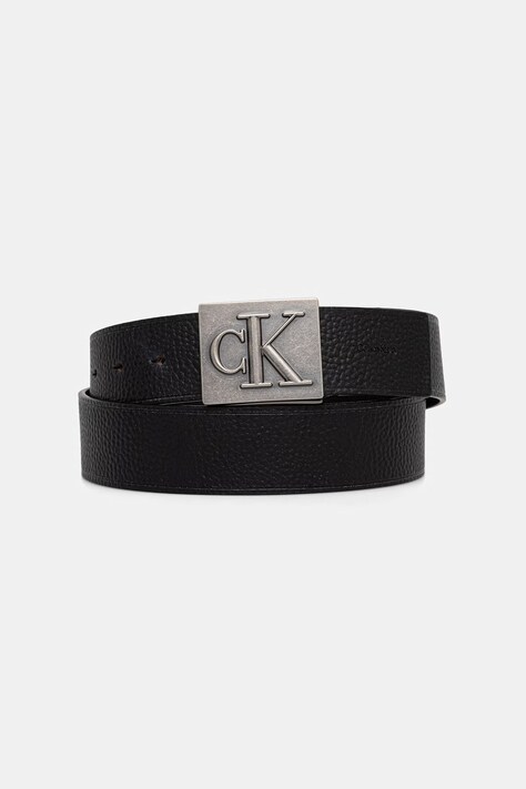 Calvin Klein pasek męski skórzany czarny LV04D7111G