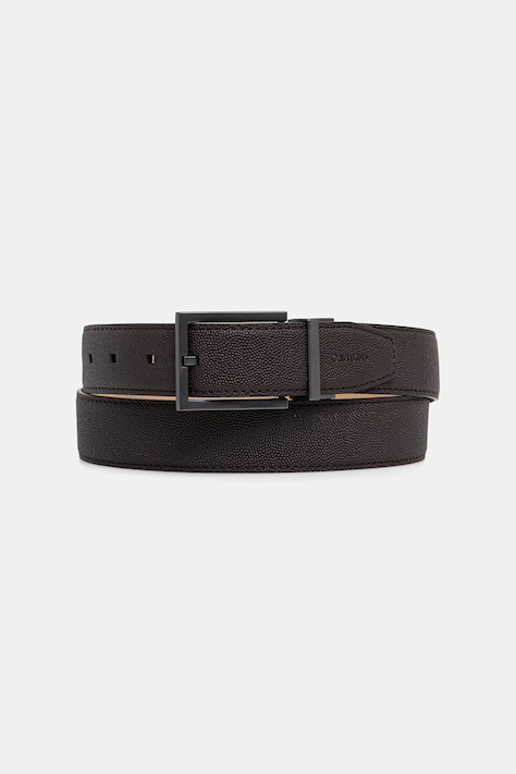 Calvin Klein pasek męski skórzany brązowy LV04D7107G