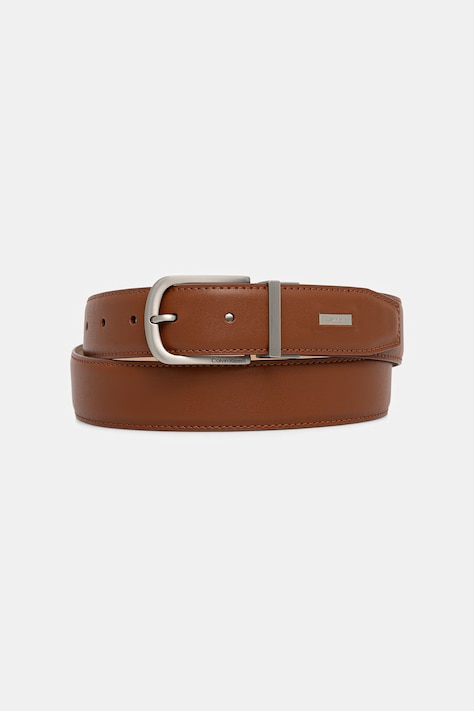 Calvin Klein pasek męski skórzany brązowy LV04D7104G