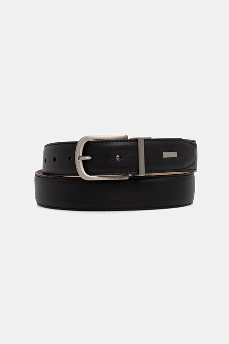 Calvin Klein pasek męski skórzany czarny LV04D7104G