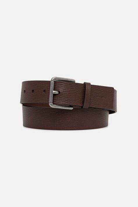 Calvin Klein pasek męski skórzany brązowy LV04D7098G