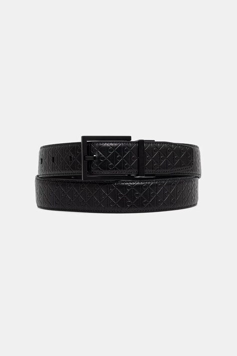 Calvin Klein pasek dwustronny męski skórzany czarny LV04D7059G