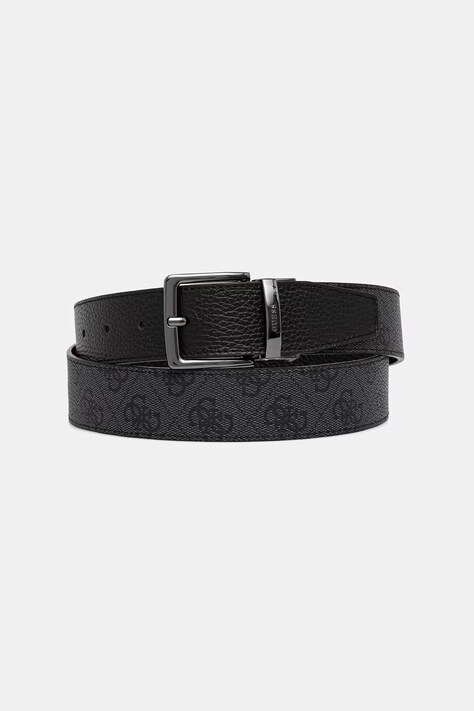 Guess pasek dwustronny męski z imitacji skóry MILANO szary BM7941 P6335