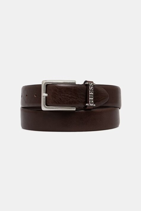 Guess pasek męski skórzany brązowy BM7945 P6335