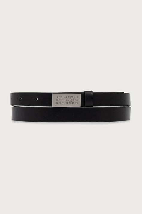 MM6 Maison Margiela pasek skórzany czarny SA5TP0011-P9198