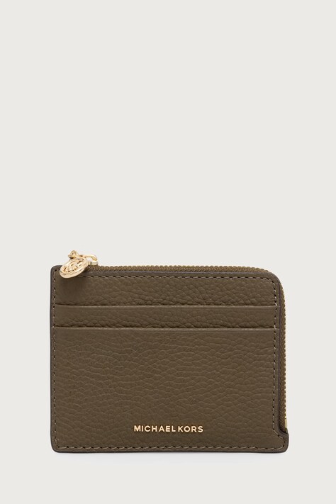 MICHAEL Michael Kors Etui na karty damskie skórzane zielone 32S6GJ6W1L