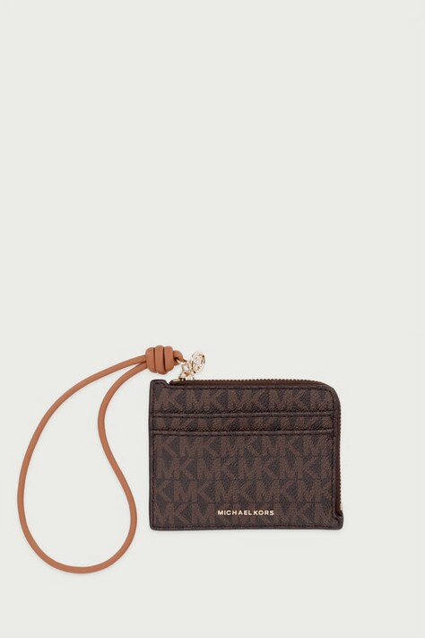 MICHAEL Michael Kors Etui na karty damskie z imitacji skóry brązowe 32S6GJ6W0B