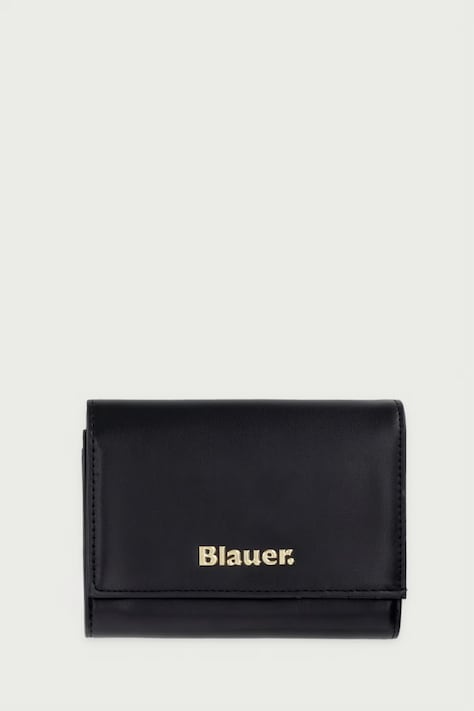 Blauer Portfel damski z imitacji skóry czarny F6FIM01PU