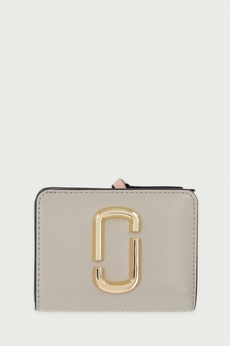 MARC JACOBS Портфейл дамски от кожа THE MINI COMPACT WALLET бежов 2P6SMP021S01