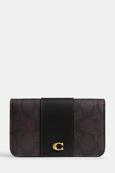 Coach Etui na karty damskie czarne CFY63